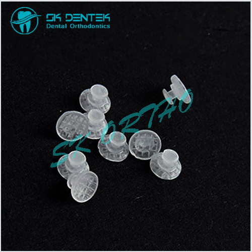 Orthodontic Ceramic Clear Lingual Button Round Base
